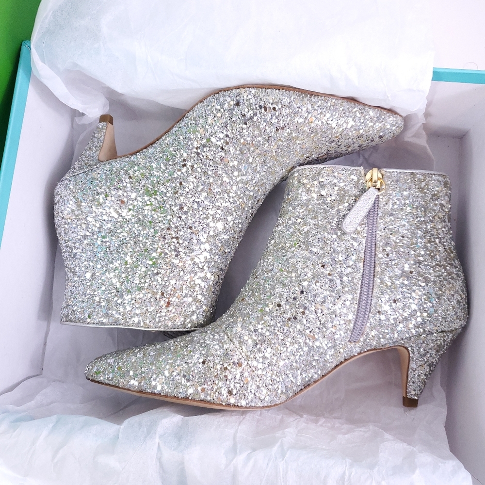 kate spade Silver Glitter Ankle Boots - Picture 10 of 11